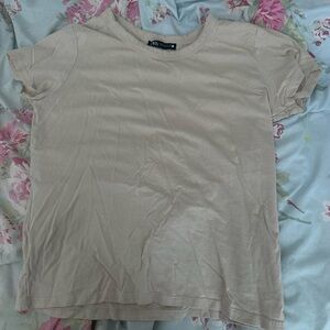 Beige Short Sleeve T-Shirt